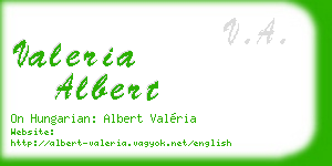 valeria albert business card