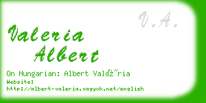 valeria albert business card